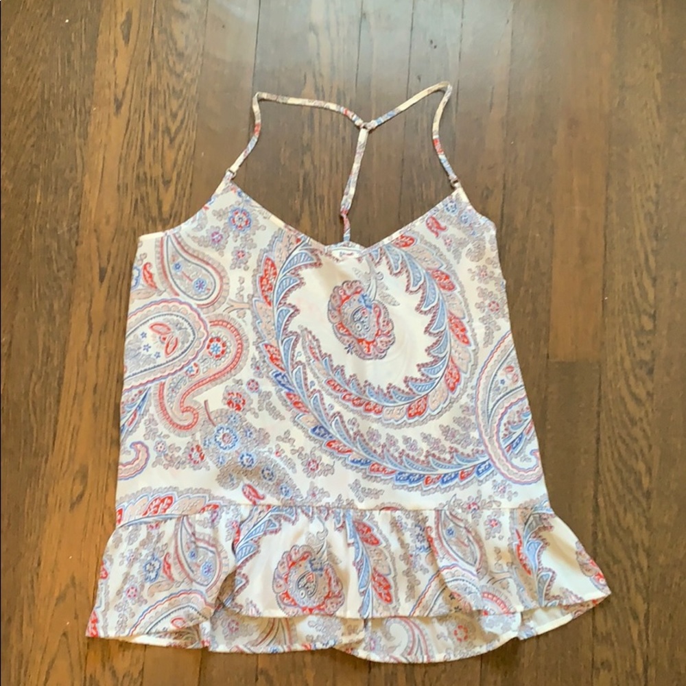 Cream with colorful design top
